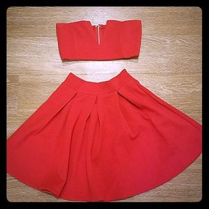 Sabo Skirt Red Set